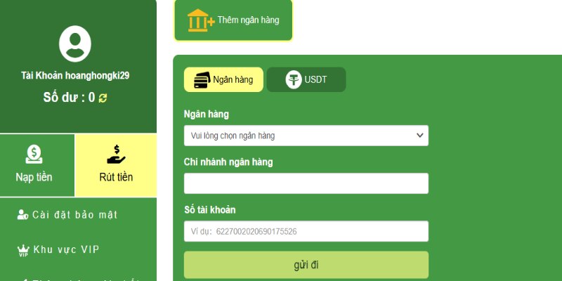 Tổng hợp phương pháp rút tiền Xin88